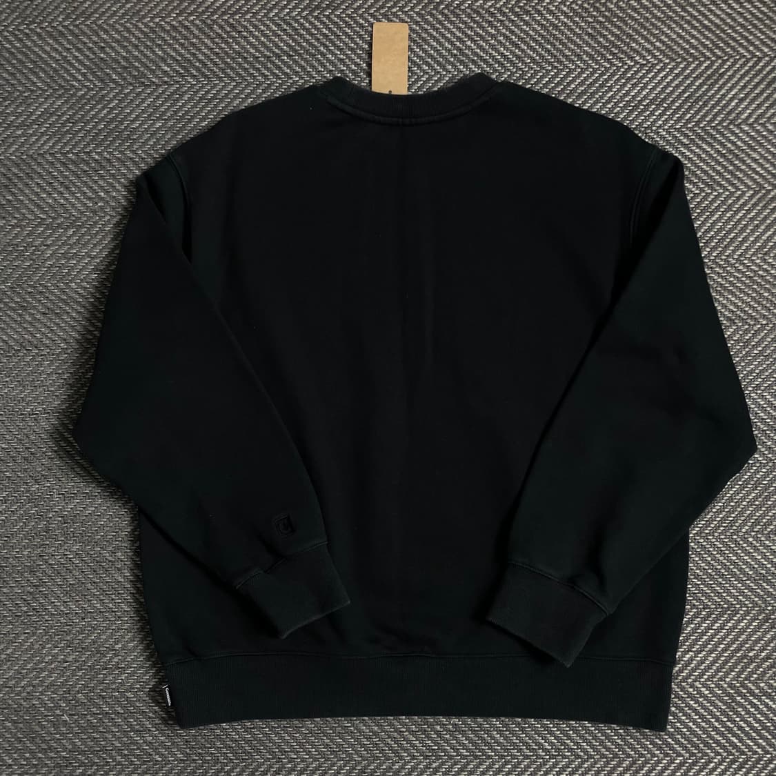 커버낫 C로고 패치 박시핏 맨투맨 블랙o 4919 상품이미지4