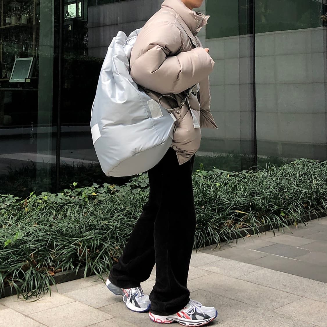 [105] 애프터프레이 x LLUD 숏패딩 라임베이지 상품이미지4