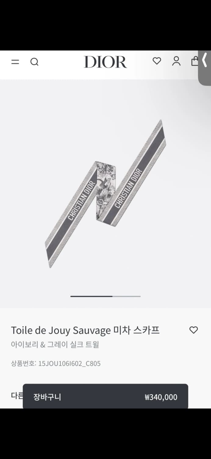 크리스찬 디올 미차 스카프 그레이 상품이미지6