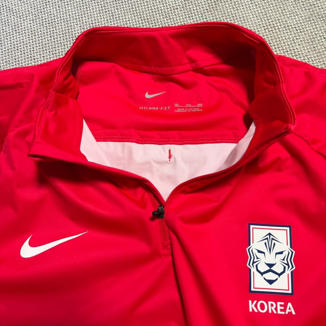 나이키 대한민국 축구 국대 하프집업 쉘 탑 상품이미지3