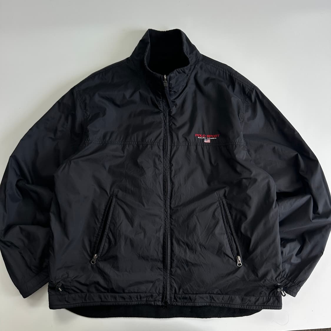 Polo Sport 폴로 스포츠 90‘s 블랙 플리스 우븐 리버시블 자켓 상품이미지3