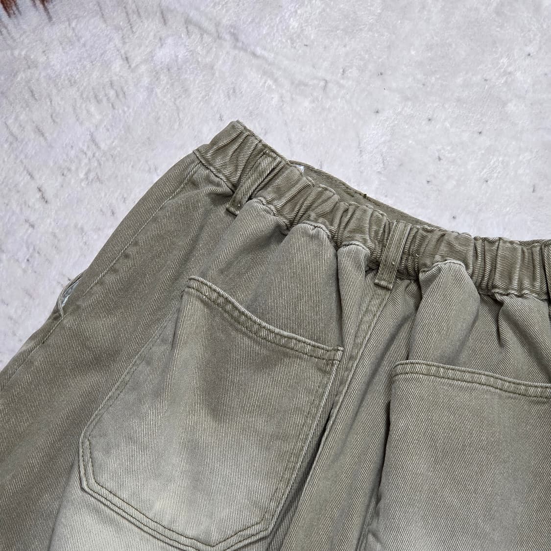 빈티지 카키 그레이 코튼 버뮤다 팬츠 상품이미지5