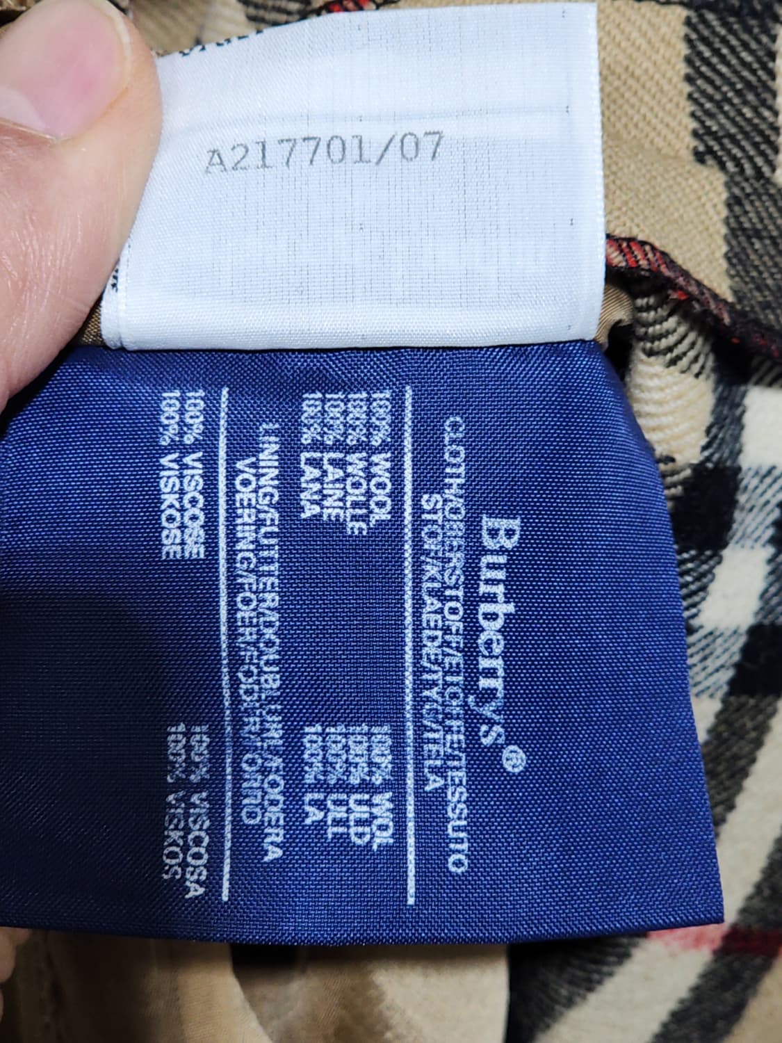 (31) 버버리 노바체크 스커트 울 모직 치마 영국판  상품이미지4