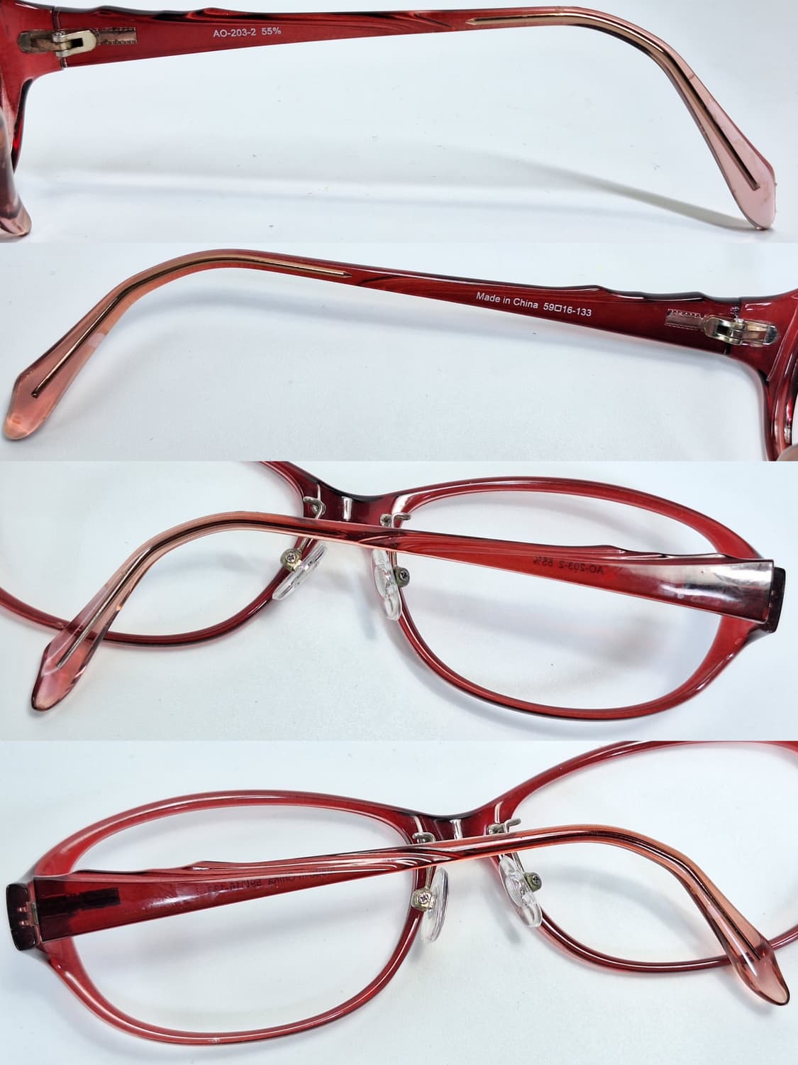 여성용 안경테 겸 선글라스 AO-203-2 55% 일본 수입 y2k 패션 상품이미지3
