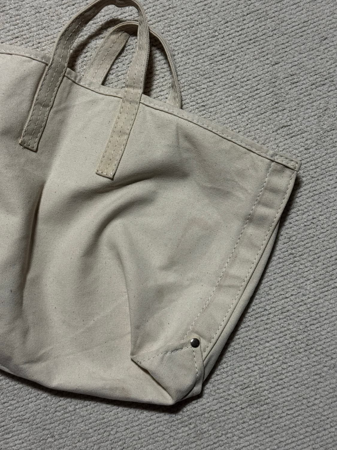 단톤 아이보리 캔버스 토트백 상품이미지3