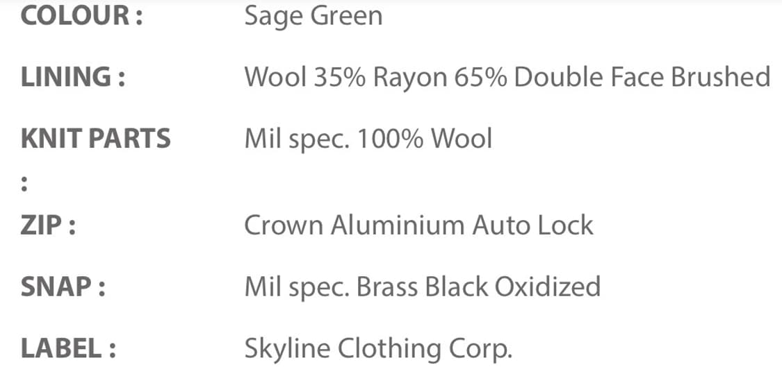 Buzz ricksons 버즈릭슨 ma-1 세이지그린 M 상품이미지9