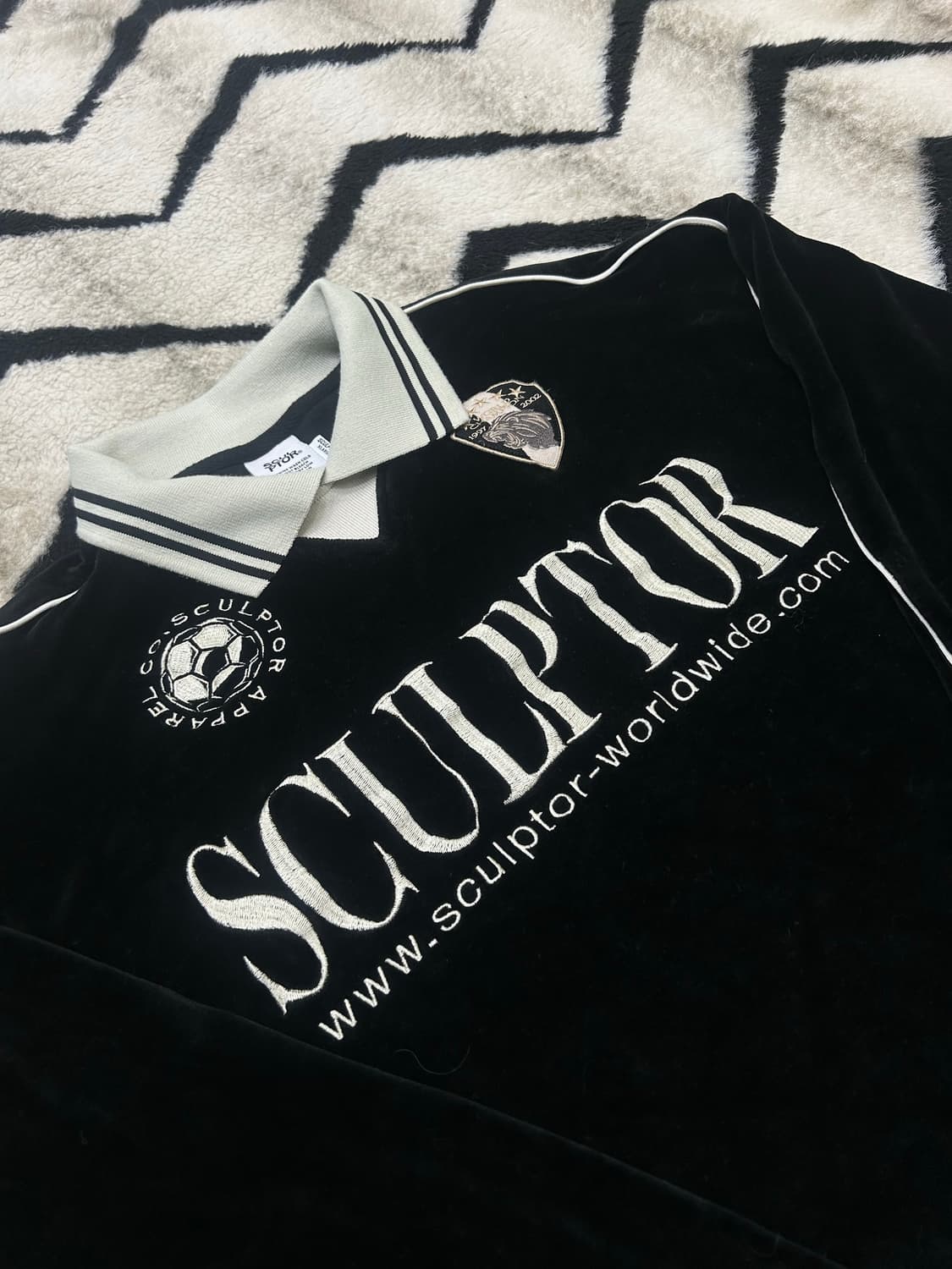 [XL]스컬프터 벨루어 사커 져지/블랙 상품이미지1