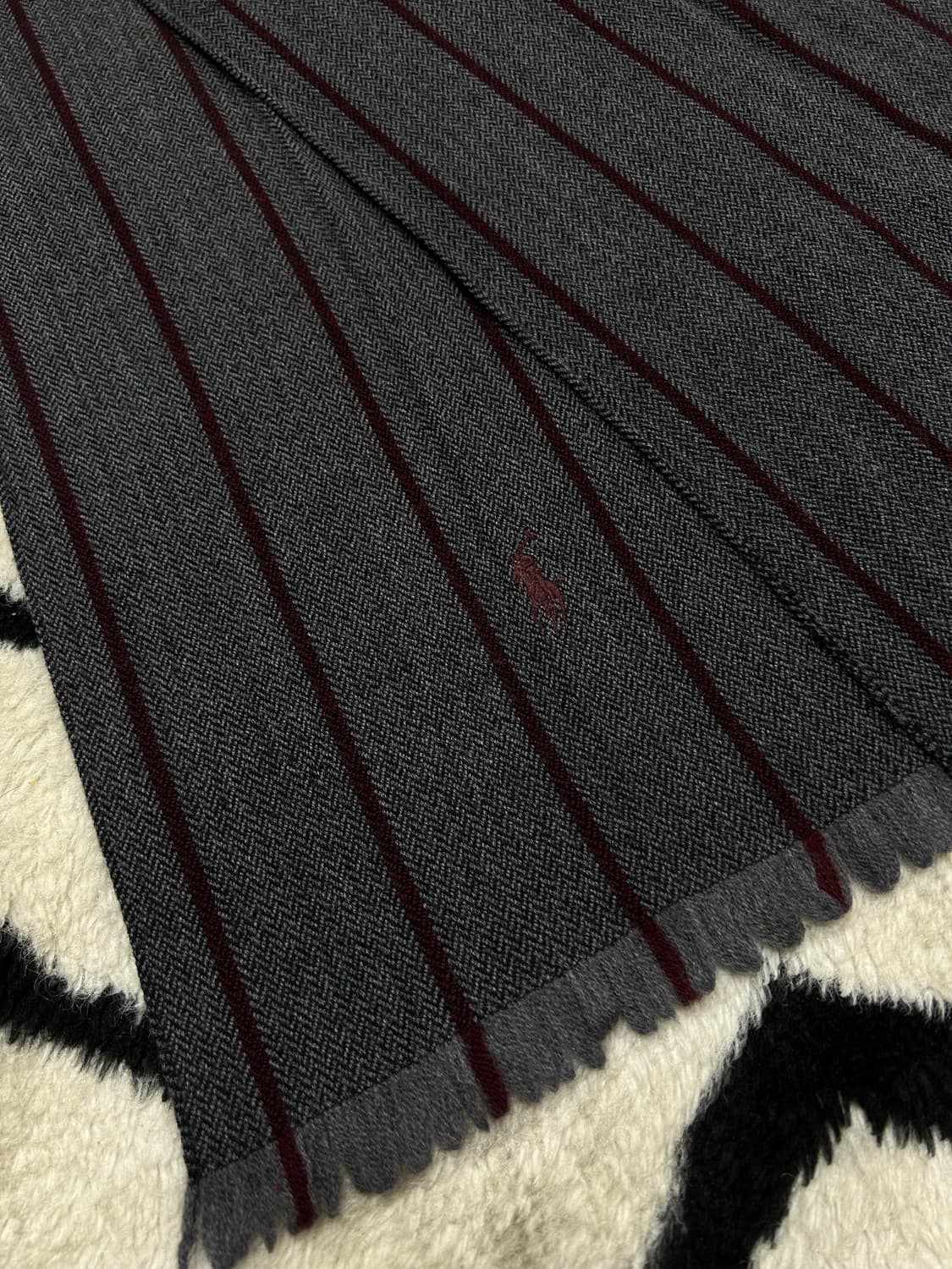 폴로랄프로렌 울 혼방 머플러/짙은그레이 상품이미지1