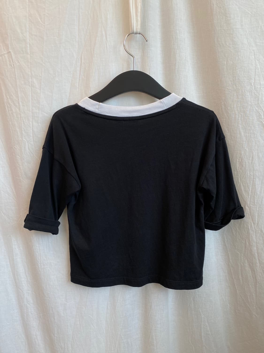 ADIDAS 블랙 크롭 반팔티셔츠(M) 상품이미지8