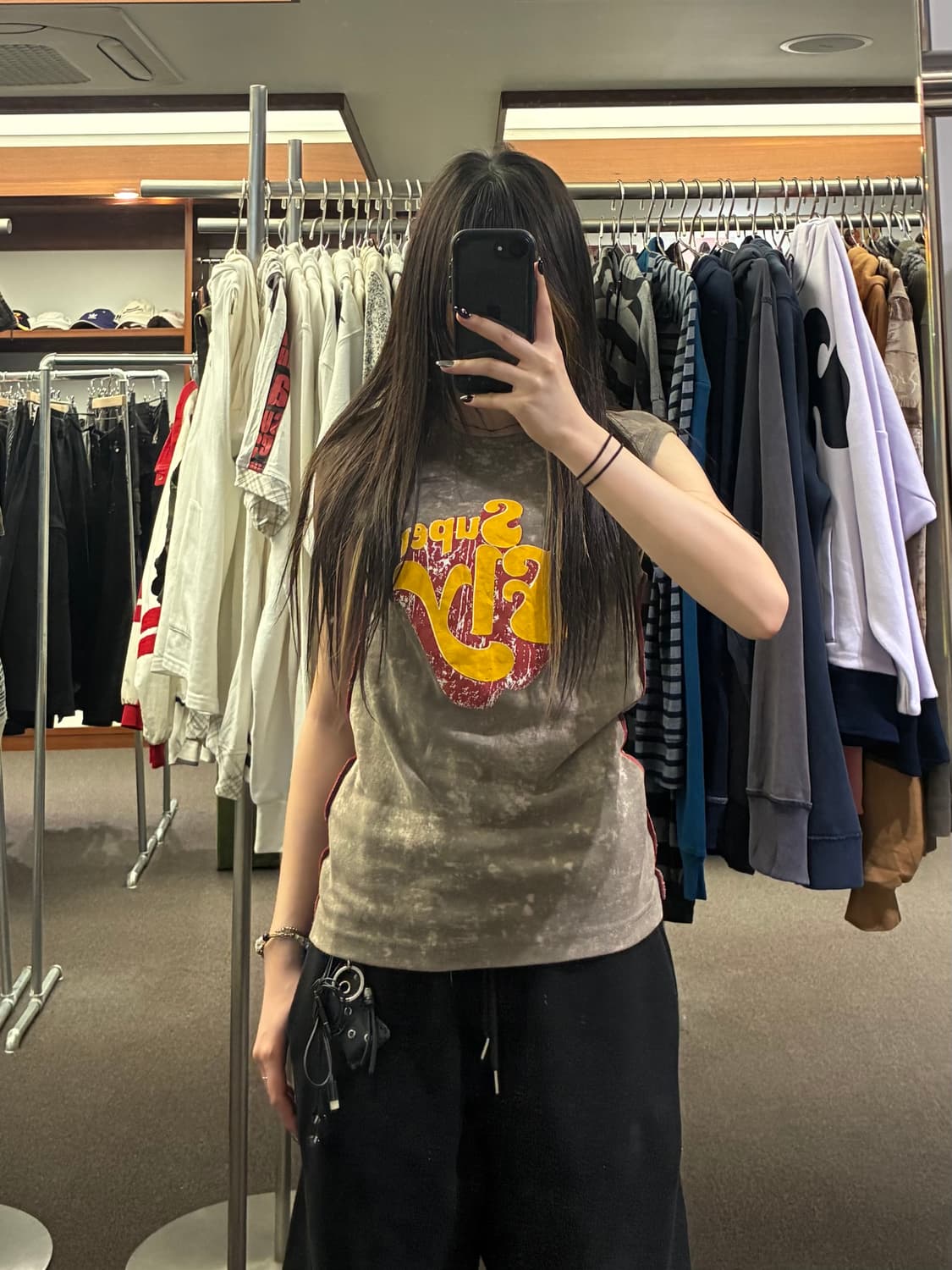 L)Japanese vintage 여성 프린팅 타이다이 나시 상품이미지1