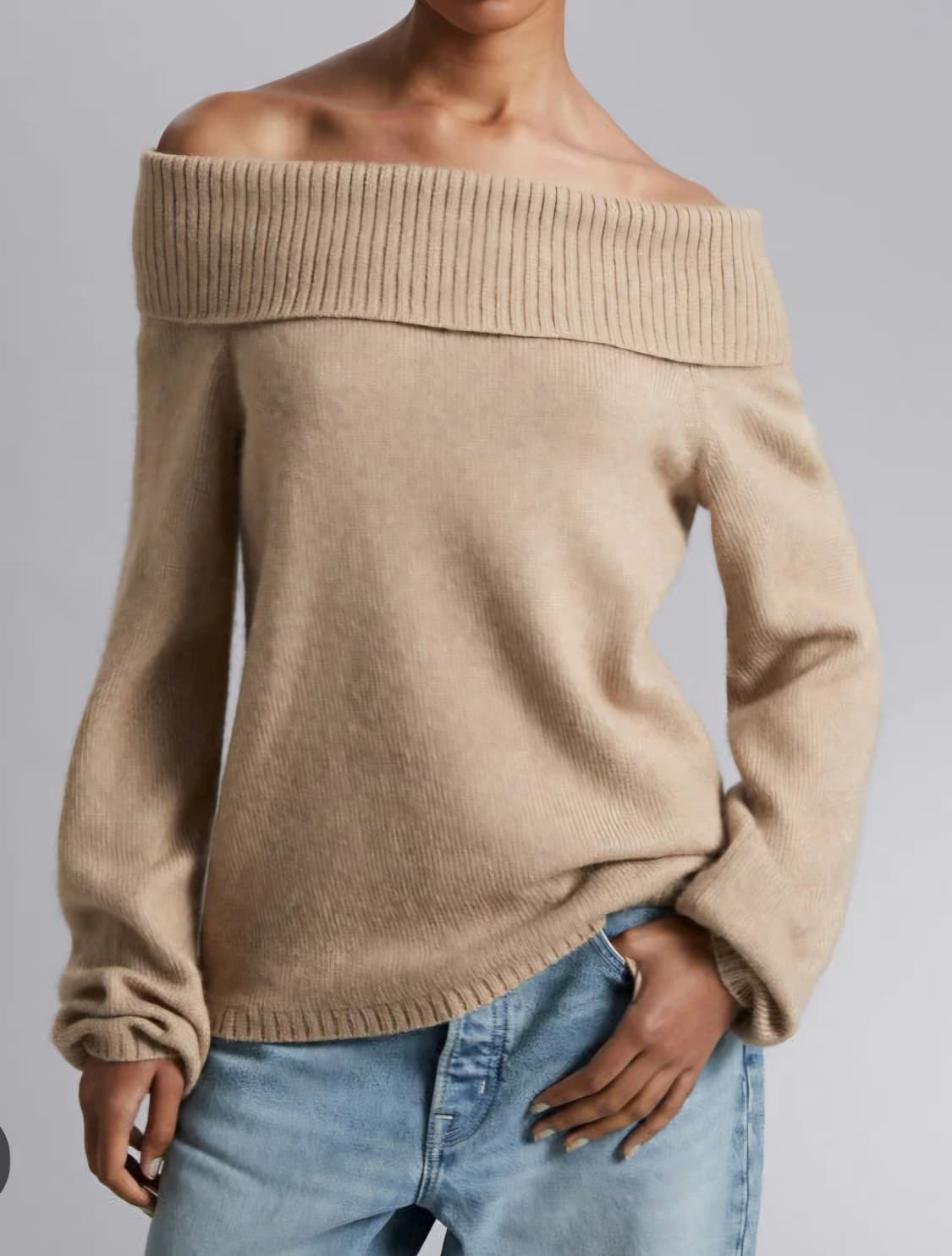 앤아더스토리즈 오프숄더니트/럭키마르쉐 스커트새상품 상품이미지1