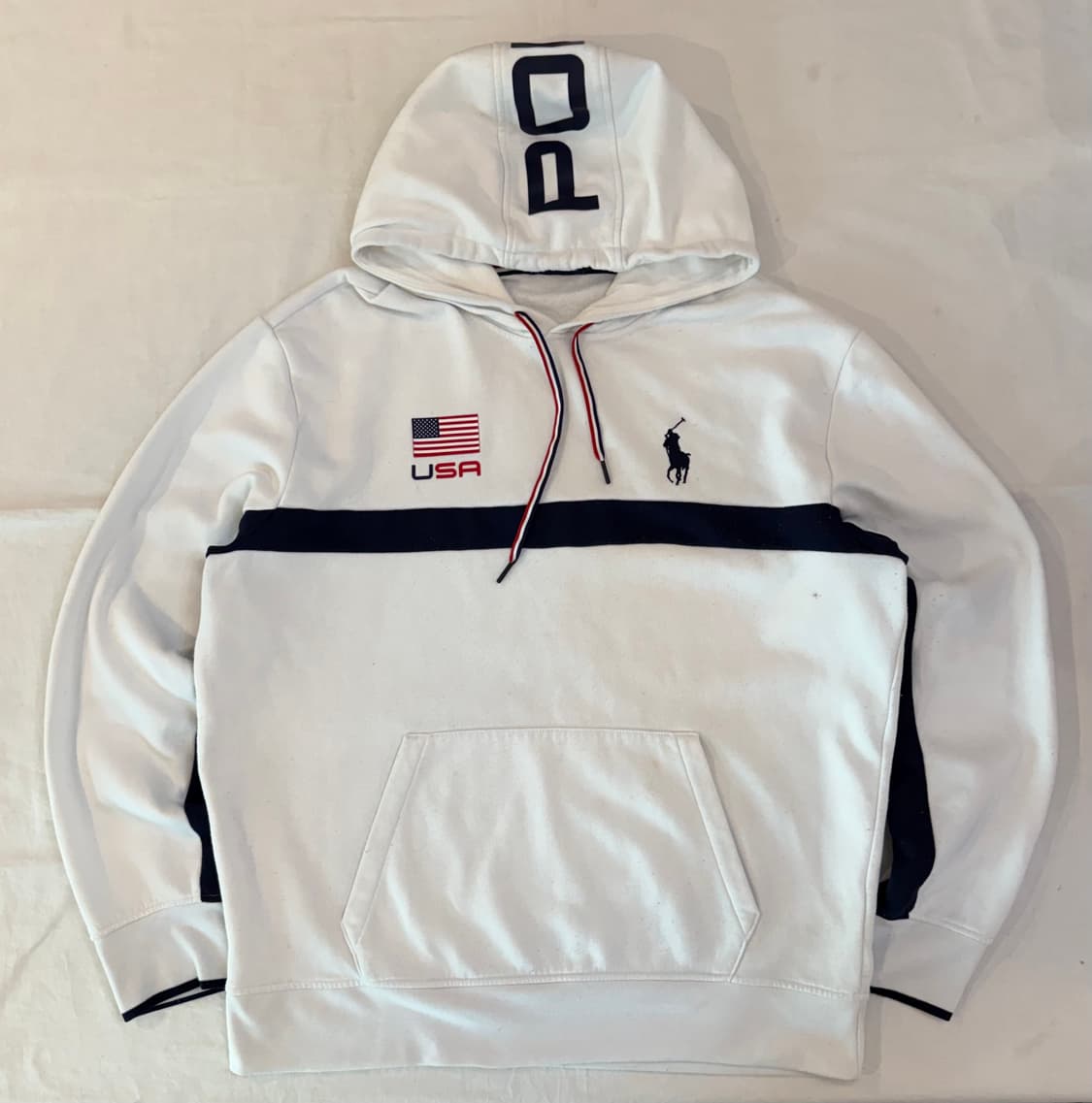 폴로 랄프로렌 빅포니 치프키프 USA 성조기 후드티 화이트 상품이미지2