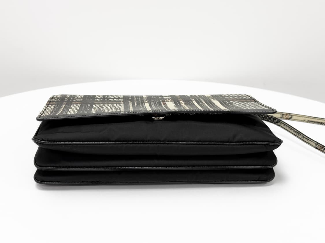 프라다 타탄 체크 사피아노 & 나일론 아코디언 크로스백 상품이미지6