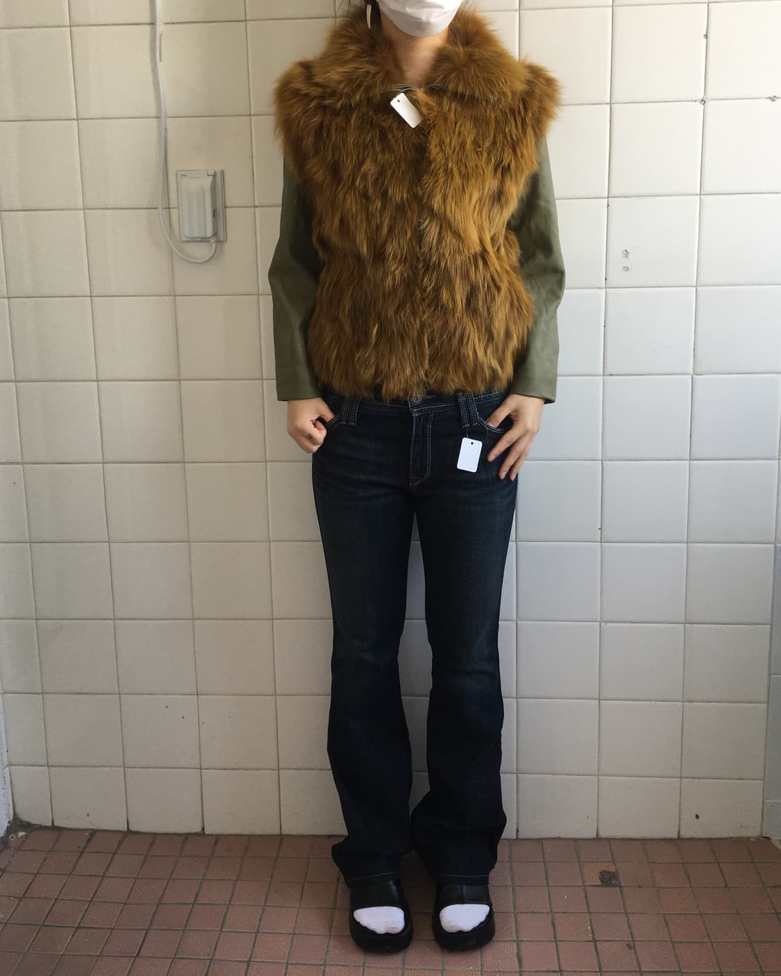 Fur layered leather jacket 상품이미지7