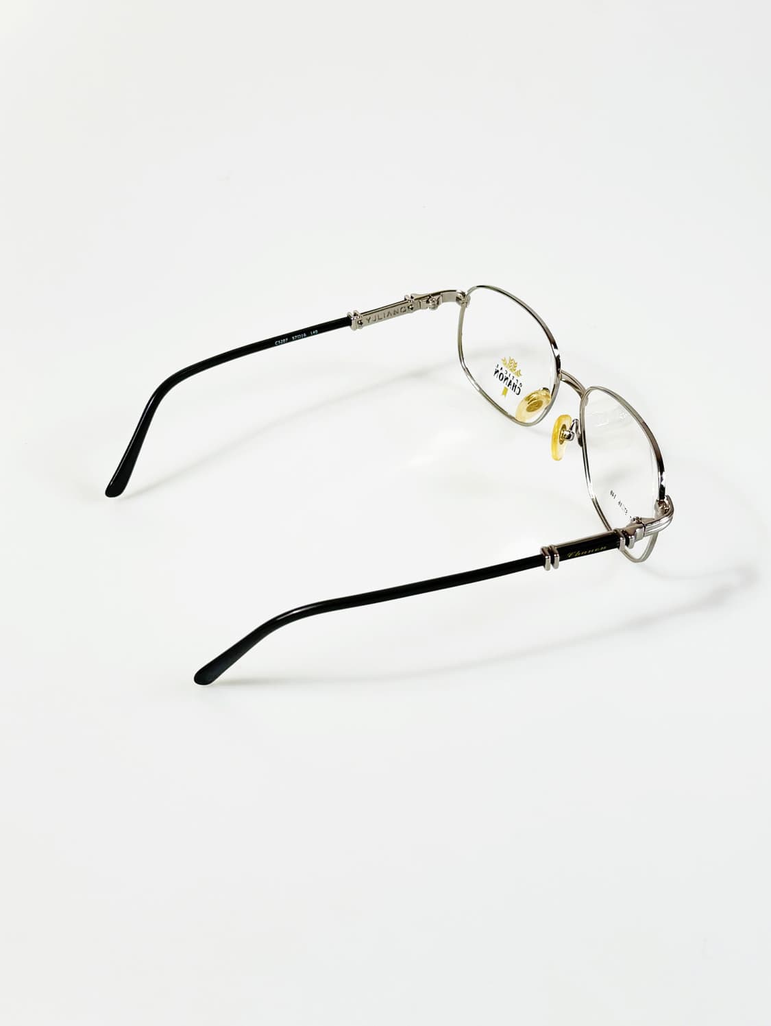 90s CHANON 실버 메탈 슬림 스퀘어 빈티지 안경 상품이미지5