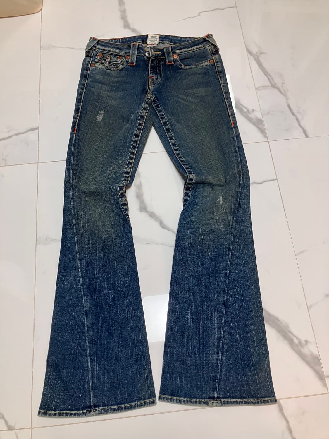 Joey 조이 플랩포켓 로우라이즈 미디움 워시 부츠컷 트루릴리젼 상품이미지6