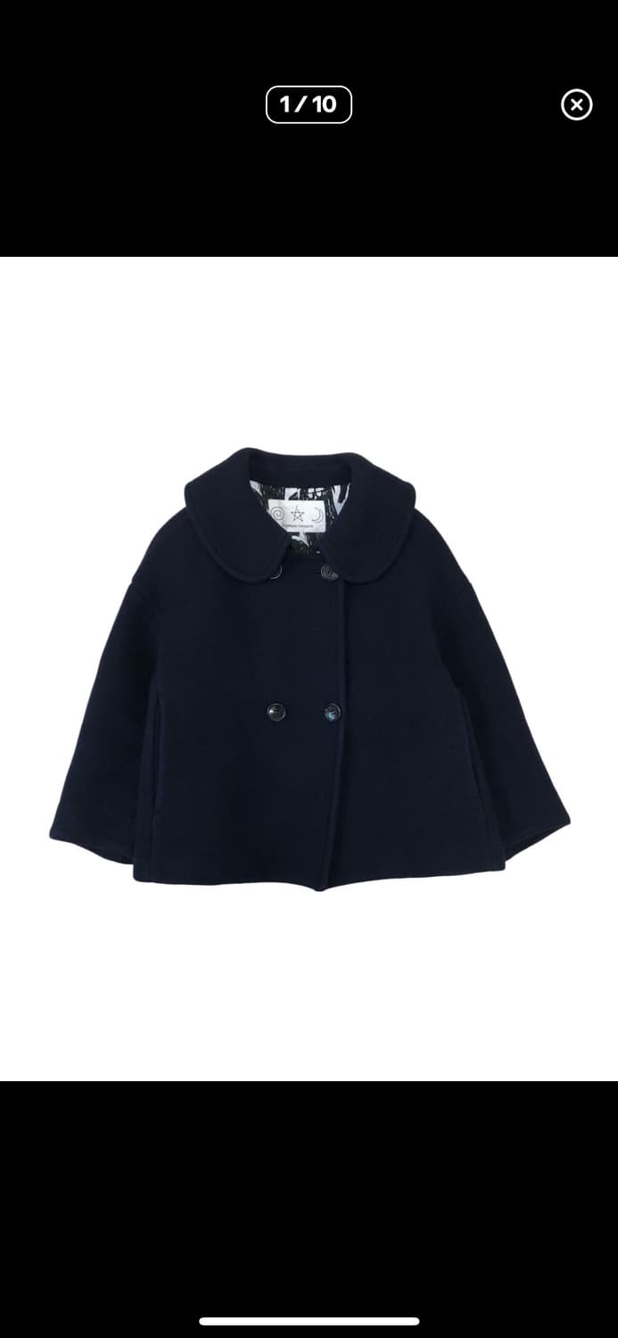 츠모리치사토 숏코트 네이비 상품이미지1