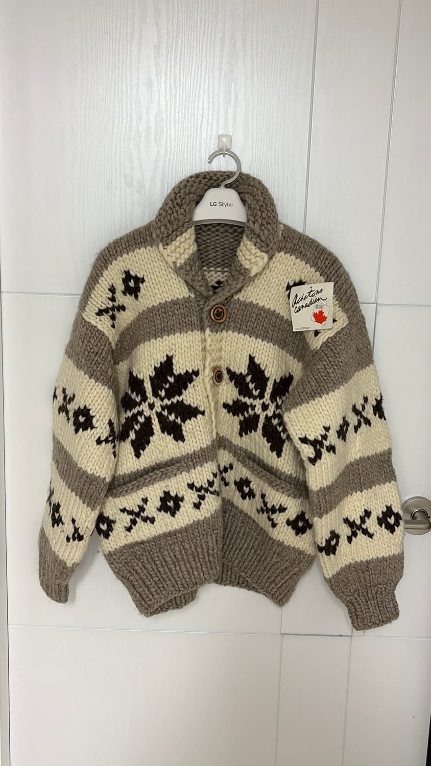  정품 캐나다 코위찬 울 가디건  100-105 새상품 상품이미지5