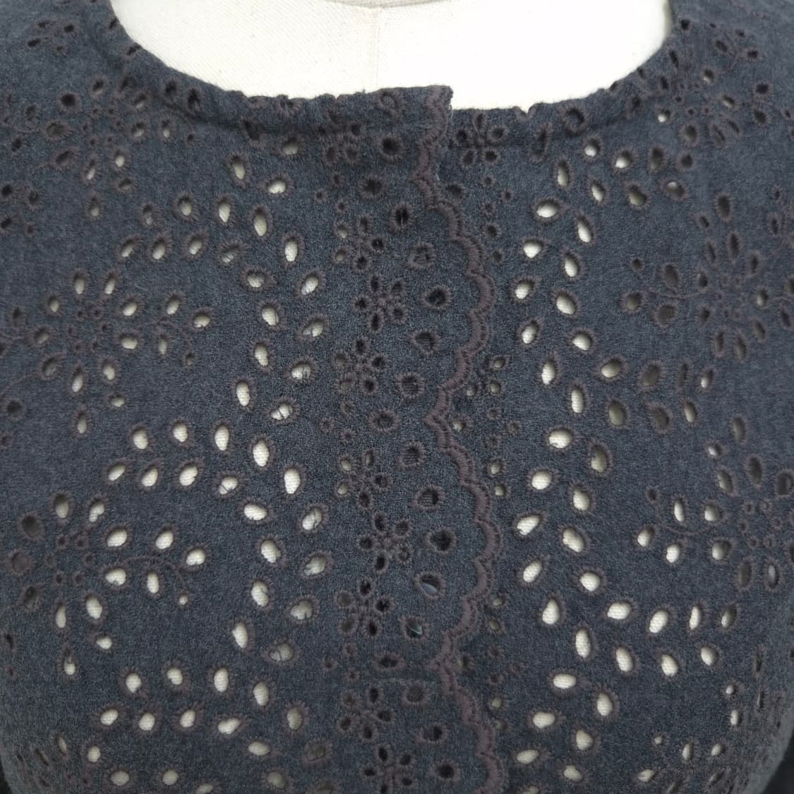 JOURNAL STANDARD 울 100 차콜그레이 펀칭 셔츠 가디건 상품이미지6