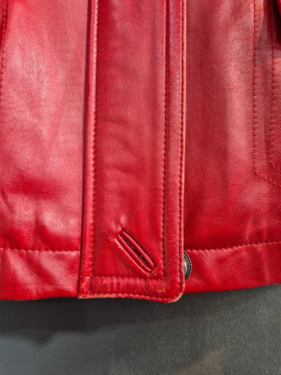 A6 빨간색 가죽 자켓 55 66 상품이미지7