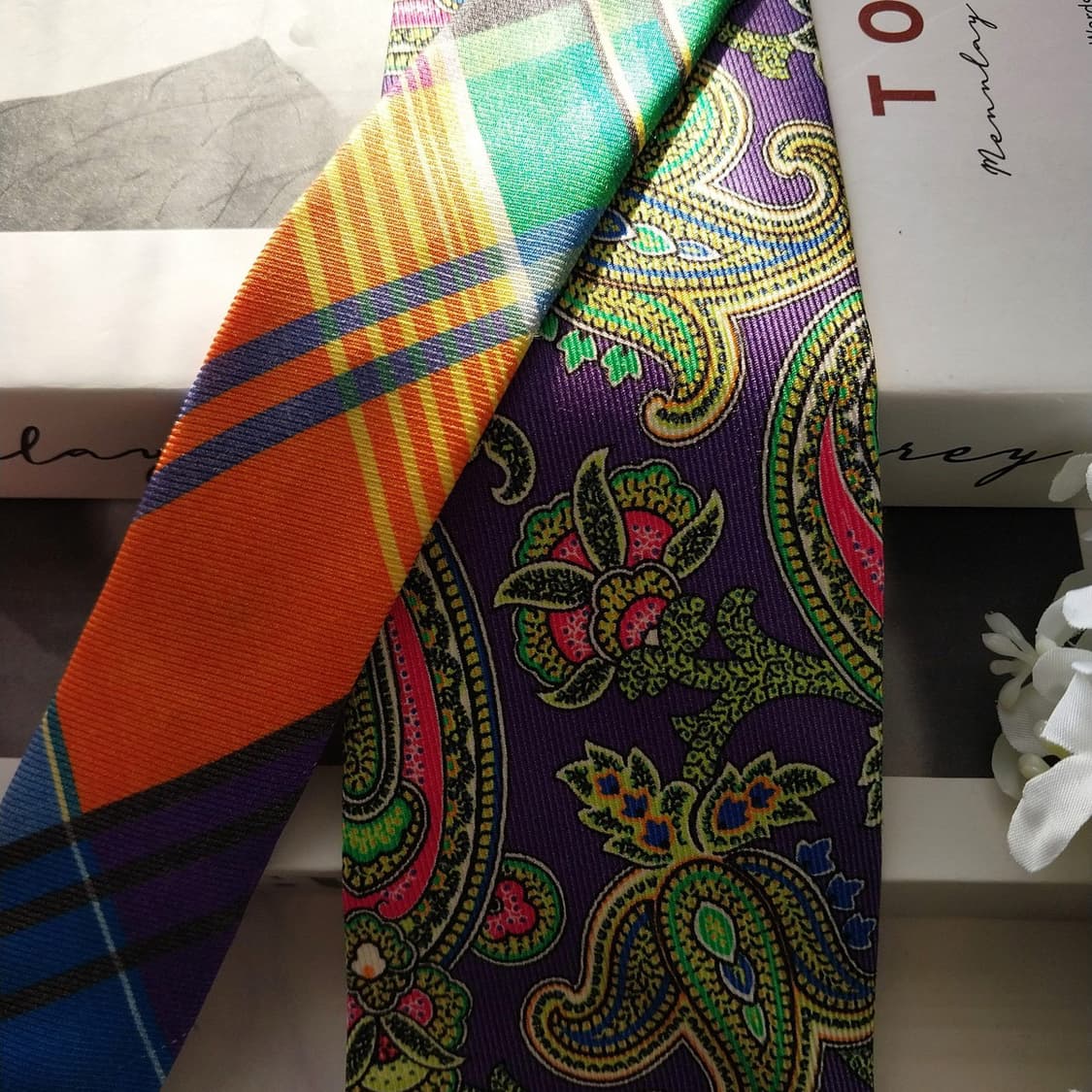 에트로 실크 퍼플 페이즐리 넥타이 8.6cm A+등급 K1534
 상품이미지2