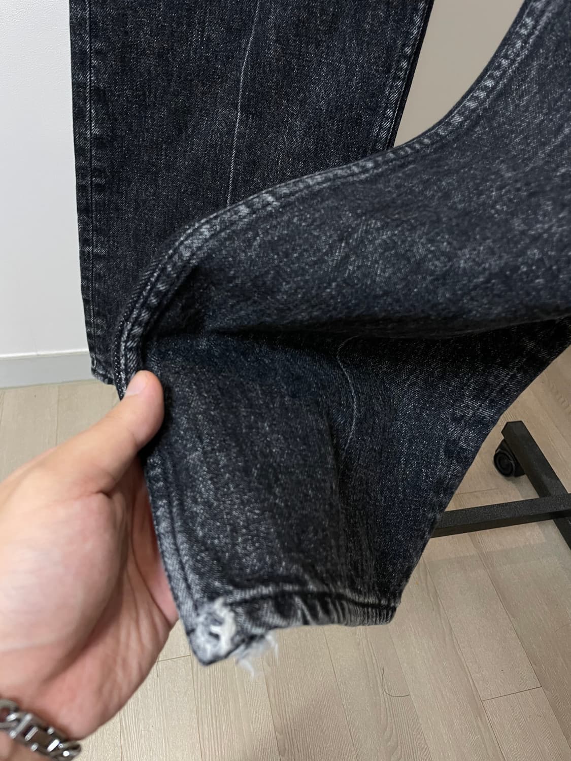 (31) mod9 모드나인 스타더스트 블랙 데님팬츠 상품이미지8