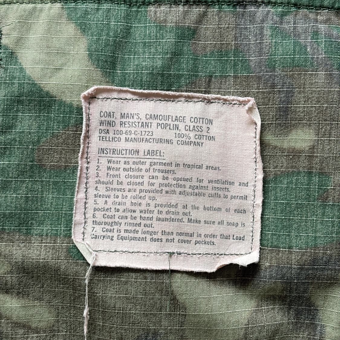 60s 오리지널 ERDL 정글 퍼티그 자켓 S-R 상품이미지5