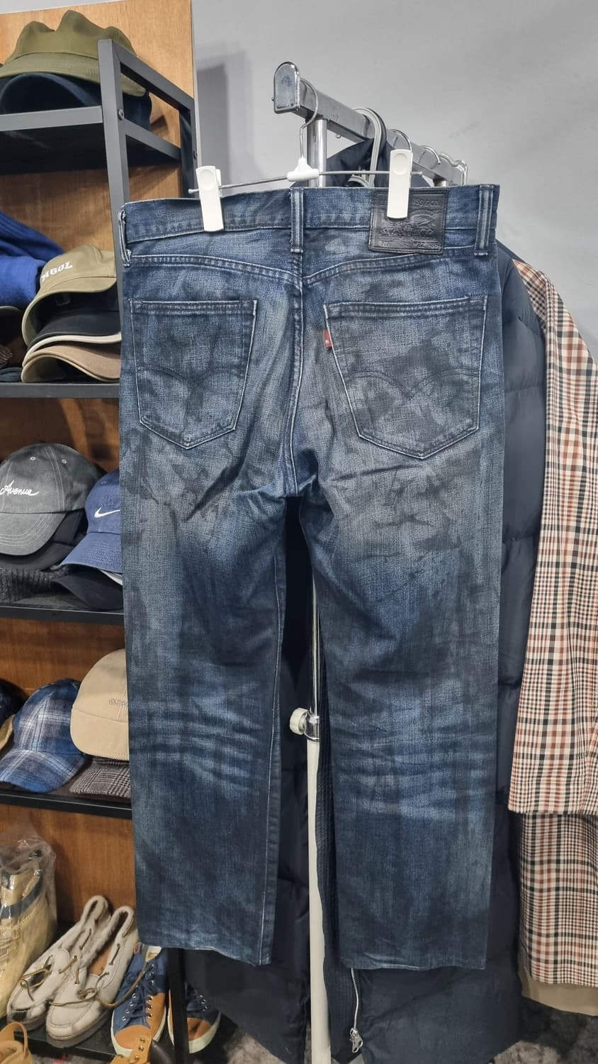 levis 505 레귤러핏 더티 워싱진 허리단면43(33) 기장101 상품이미지2