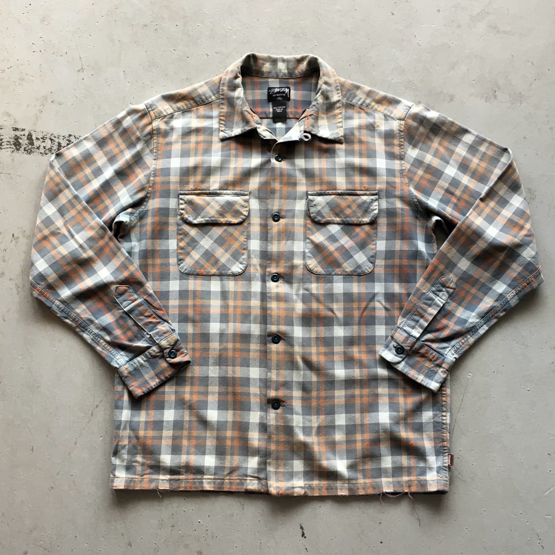 2000’s  Stussy Open Collar Check Shirt 상품이미지1