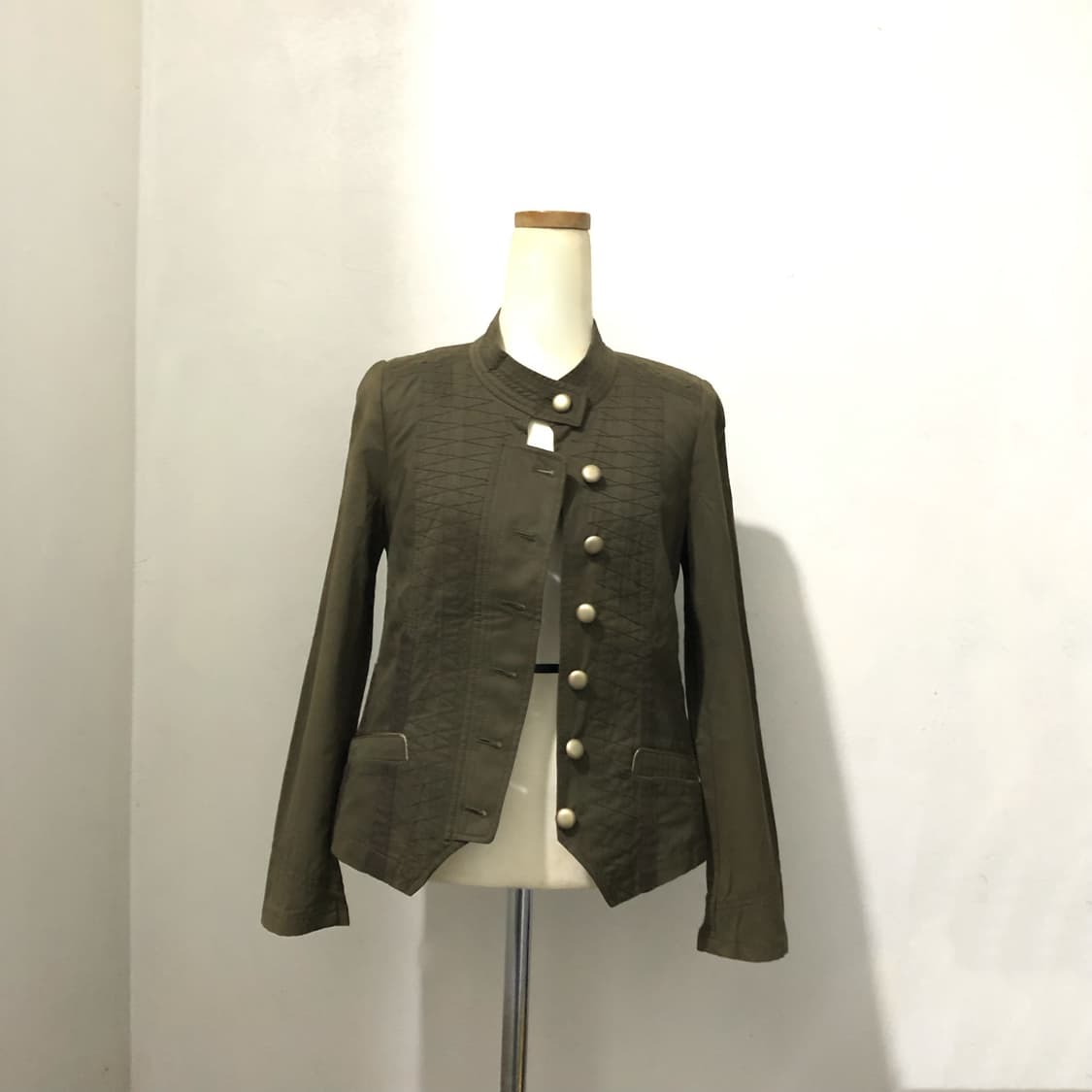 bnx 카키 골드 버튼 스티치 나폴레옹 자켓 빈티지 상품이미지3