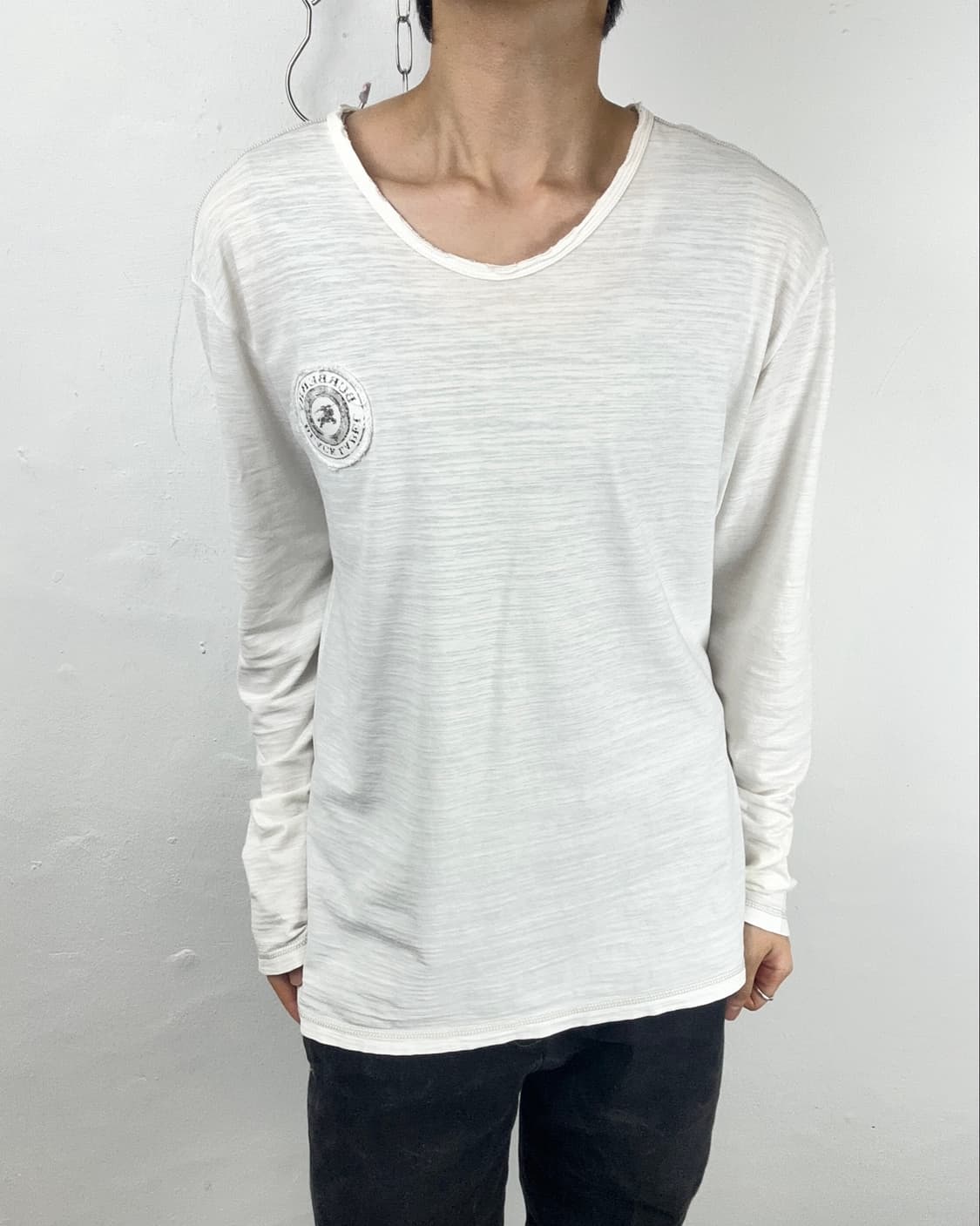 Burberry Black Label Slub Cotton Long Sl 상품이미지2