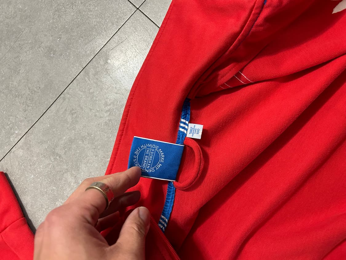 아디다스 레드컬러 빈티지  유로파 트랙탑  져지 풀집업 상품이미지7