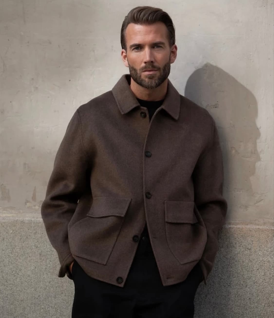 COS 더블페이스 울 자켓 브라운 L사이즈 상품이미지1