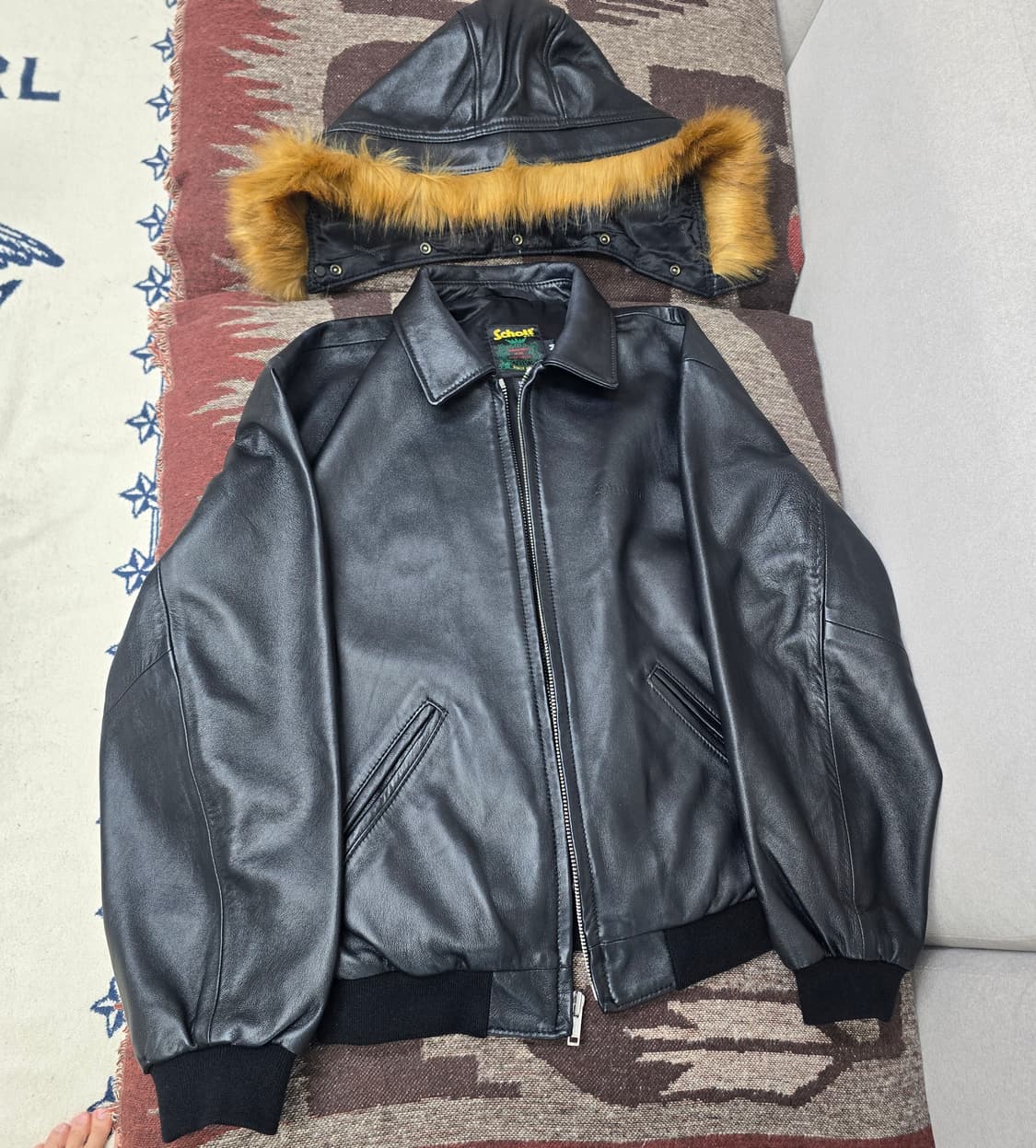 24SS 슈프림 쇼트 레더 봄버 자켓 블랙 M사이즈 상품이미지1