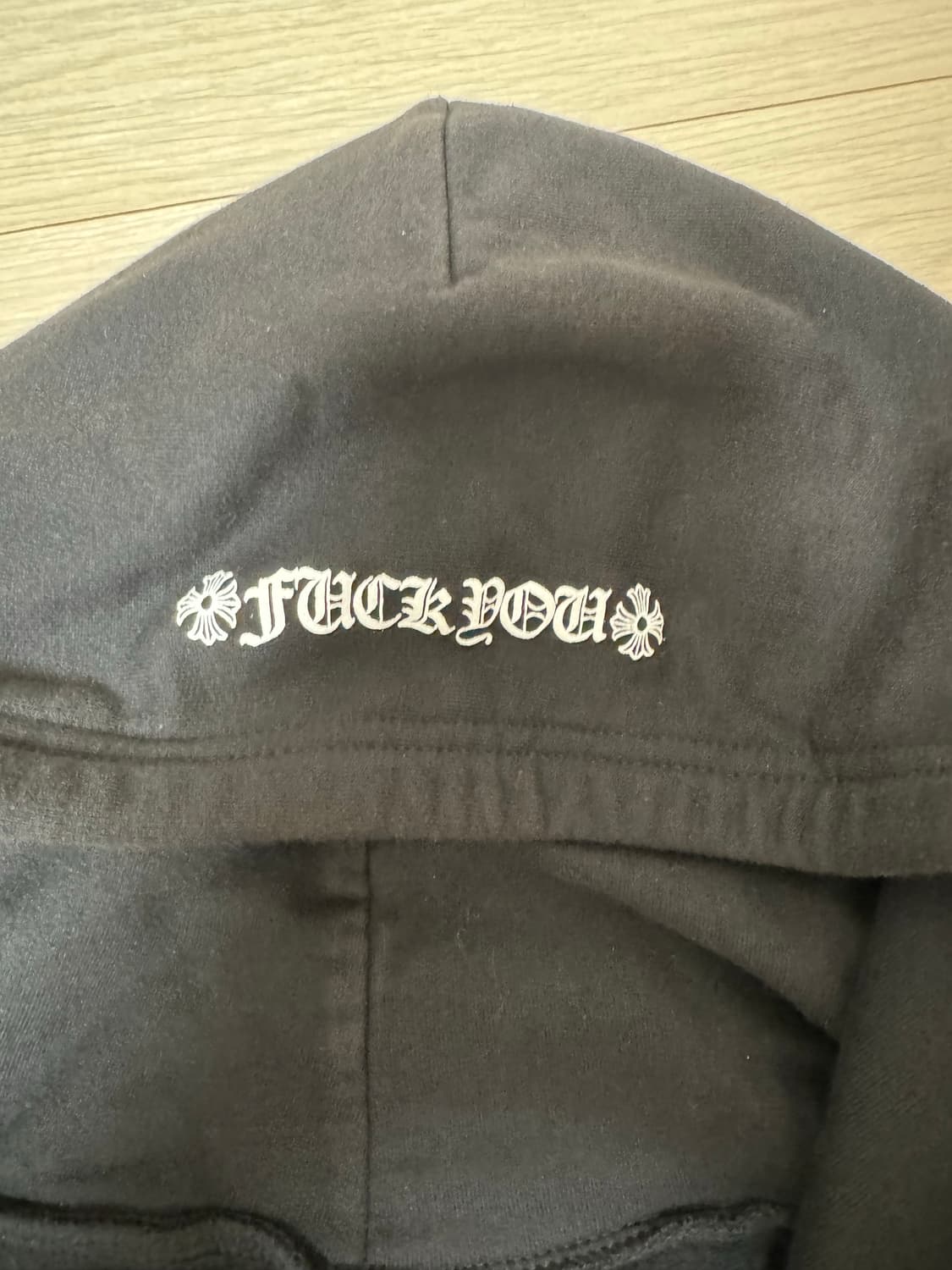 크롬하츠 플리스 퍽유로고 후드집업 상품이미지2