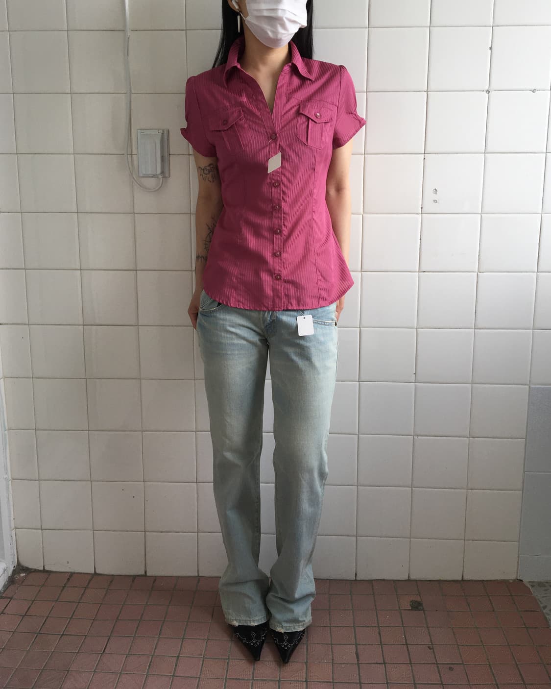 Stripe pattern pocket shirt 상품이미지5