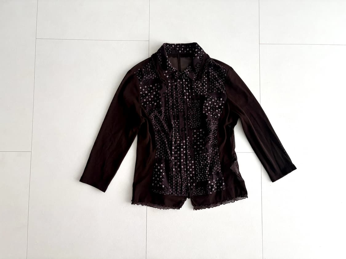 dot floral sheer top 상품이미지5