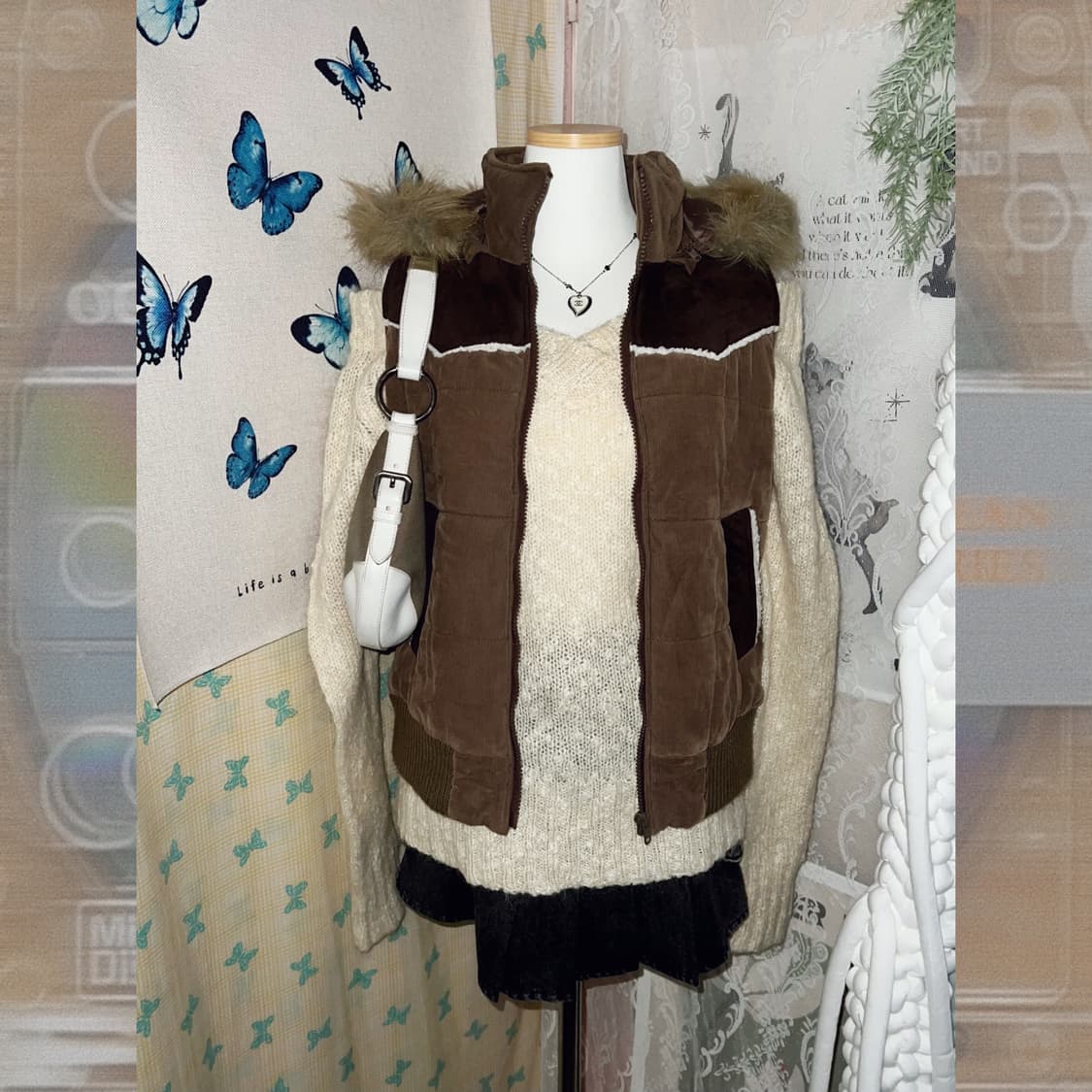 웨스턴 무드 패딩 베스트 상품이미지4