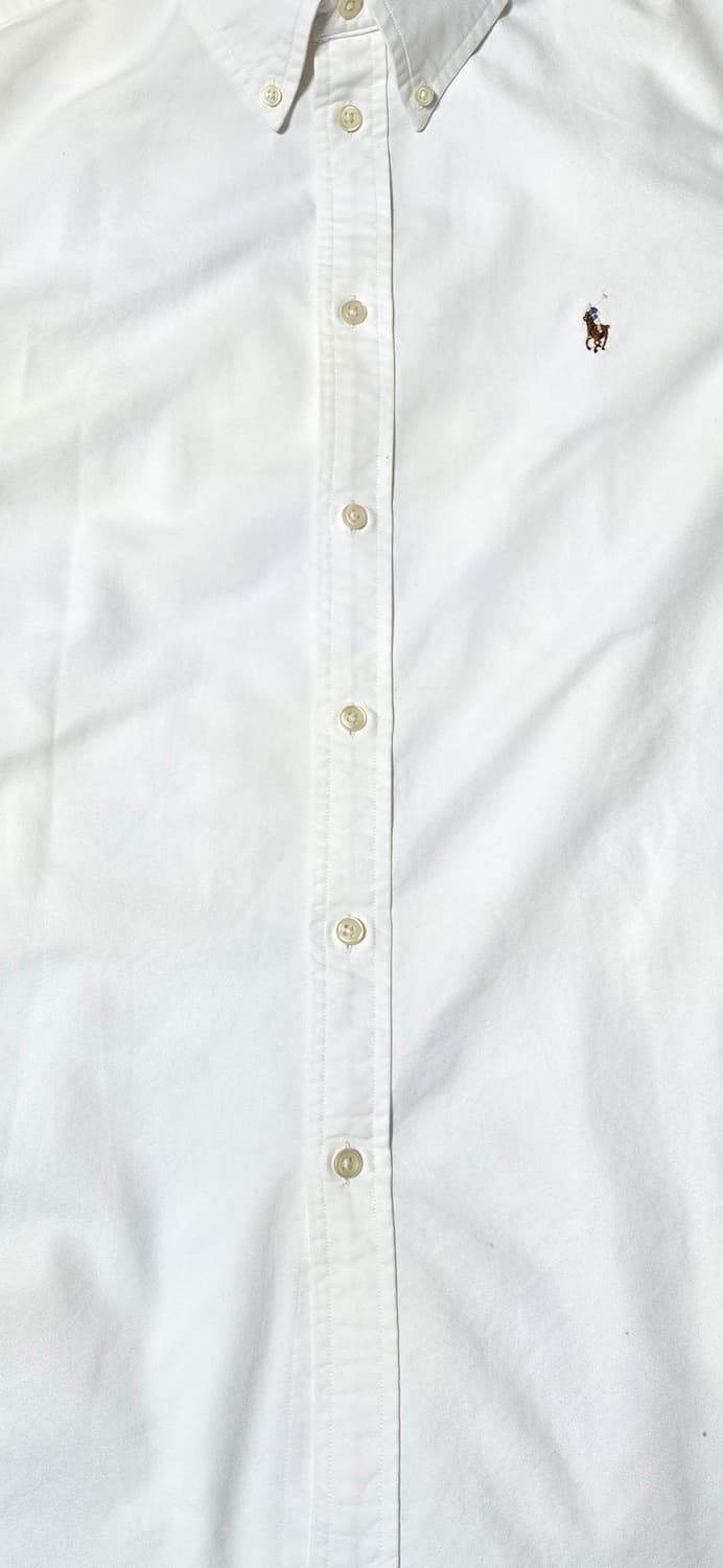 폴로 랄프로렌 화이트 여성 커스텀 핏 셔츠 L 상품이미지5