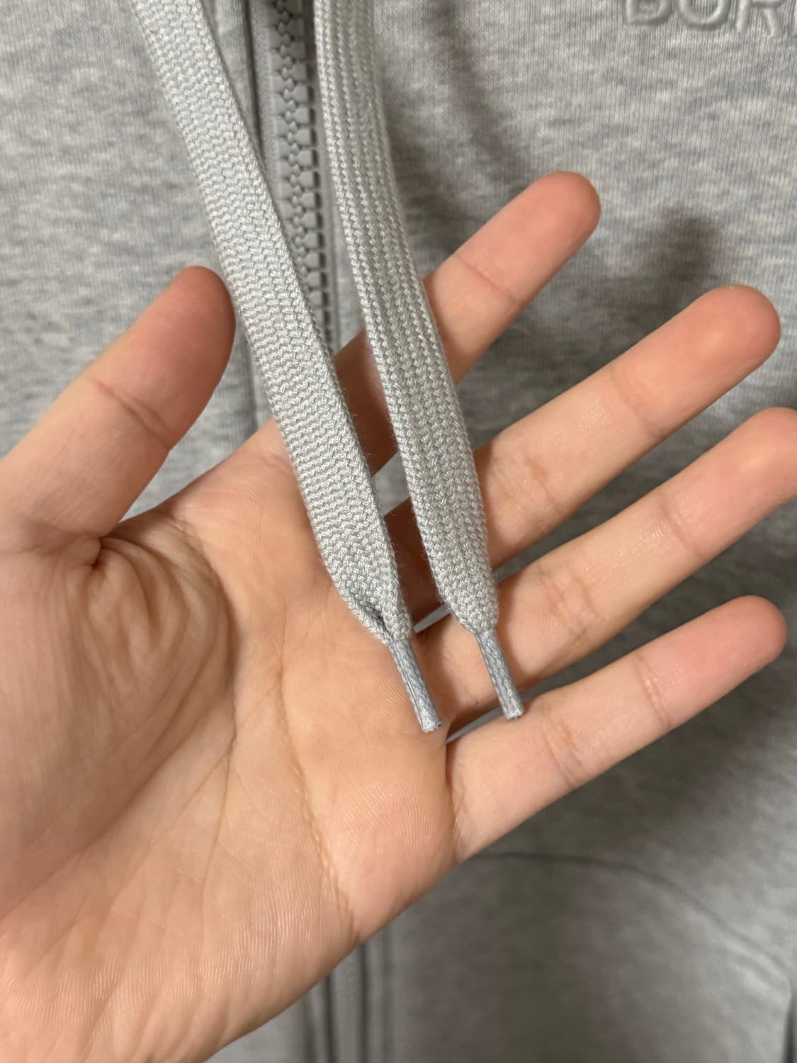 버버리 HOVE 레터링 로고 체크 후드집업 L 상품이미지5