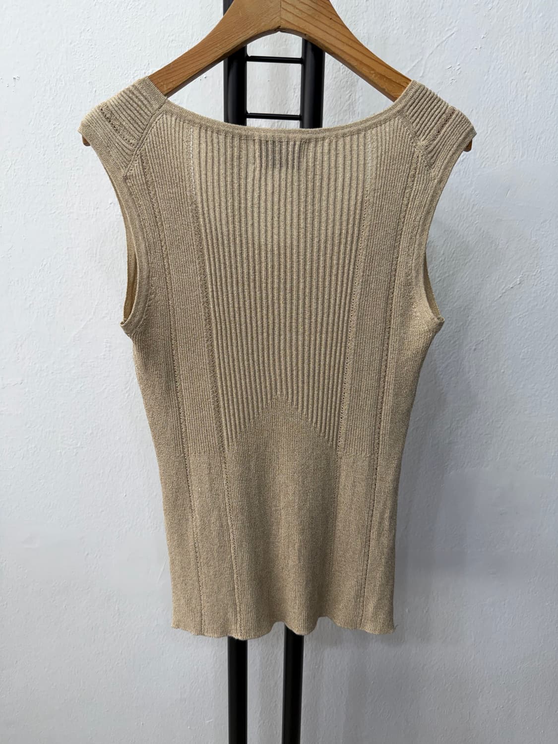 정품) TIME 타임 한섬 22ss 골지 니트 탑 90F 상품이미지4