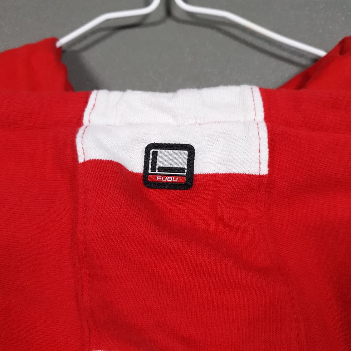 90 (S) Fubu 00s 후부 빅로고 스트라이프 코튼 스웻 후드티 상품이미지6