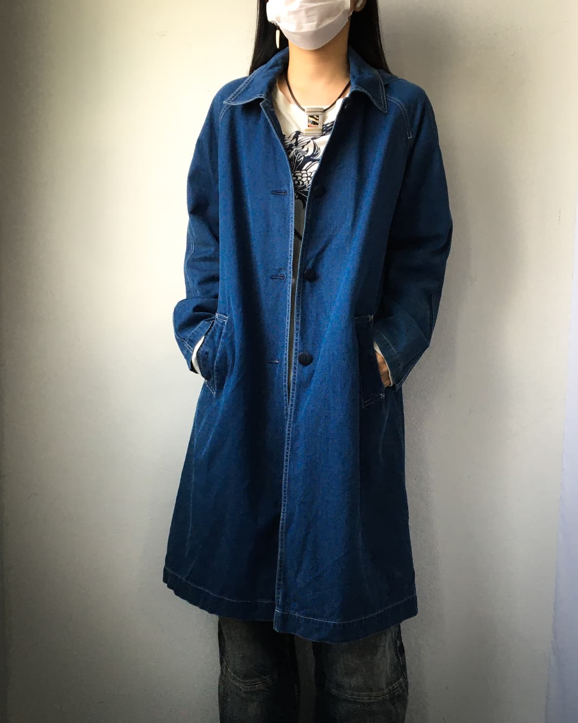 Hood denim long jacket 상품이미지6