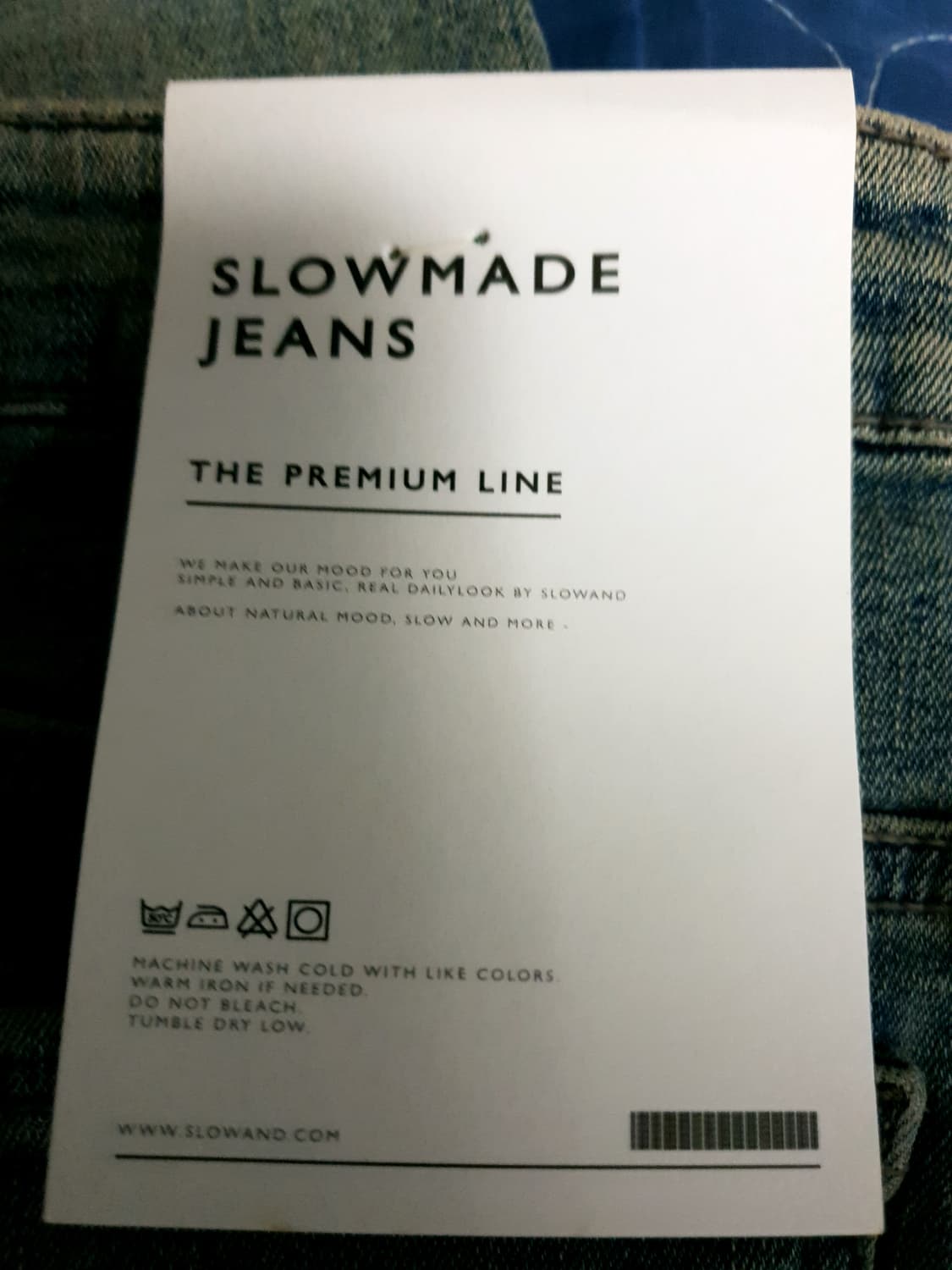 (새상품) 슬로우앤드x유어무드 빈티지워싱 스키니 스판 데님팬츠 (M) 상품이미지4