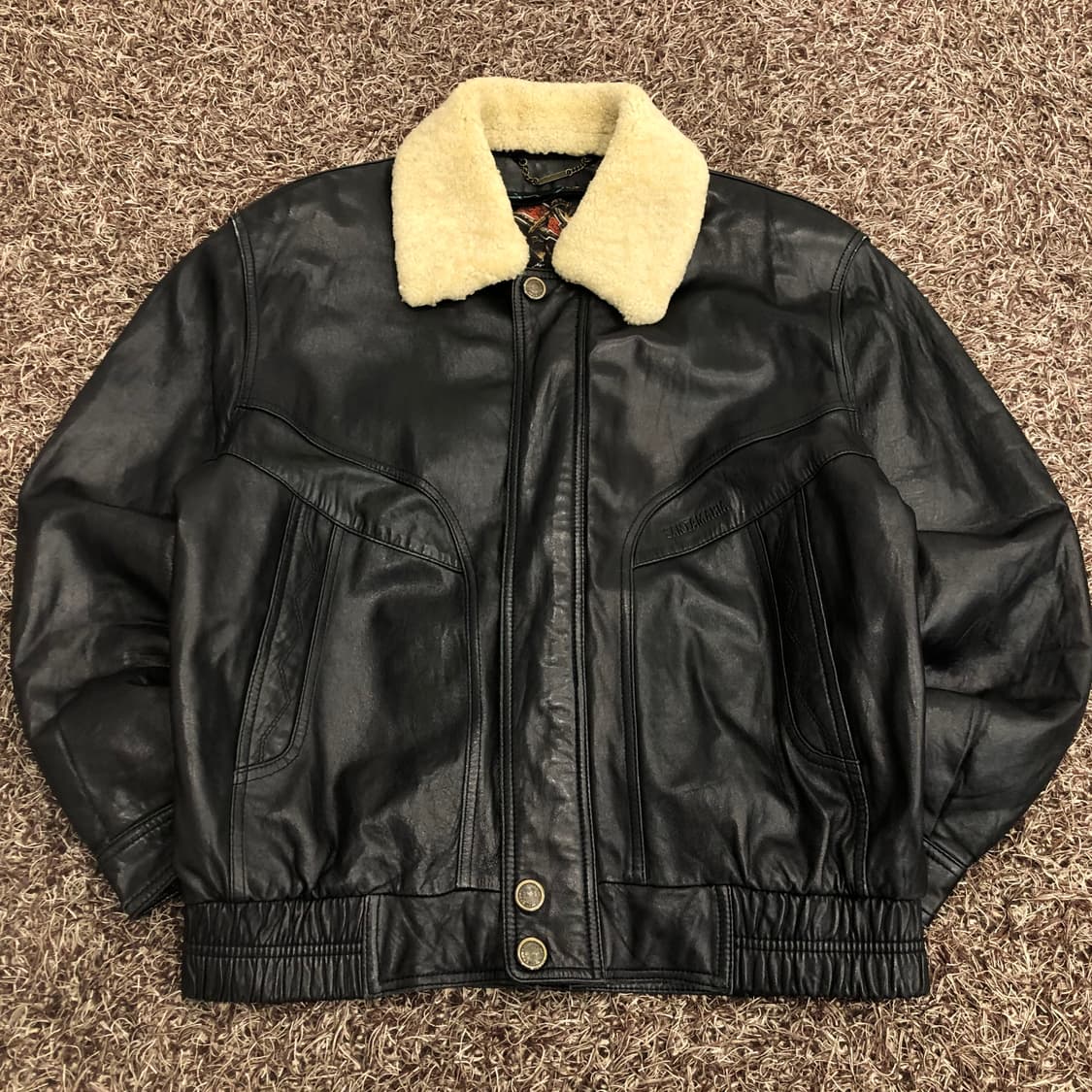 빈티지 가죽 봄버 리얼레더 레더 자켓 상품이미지3