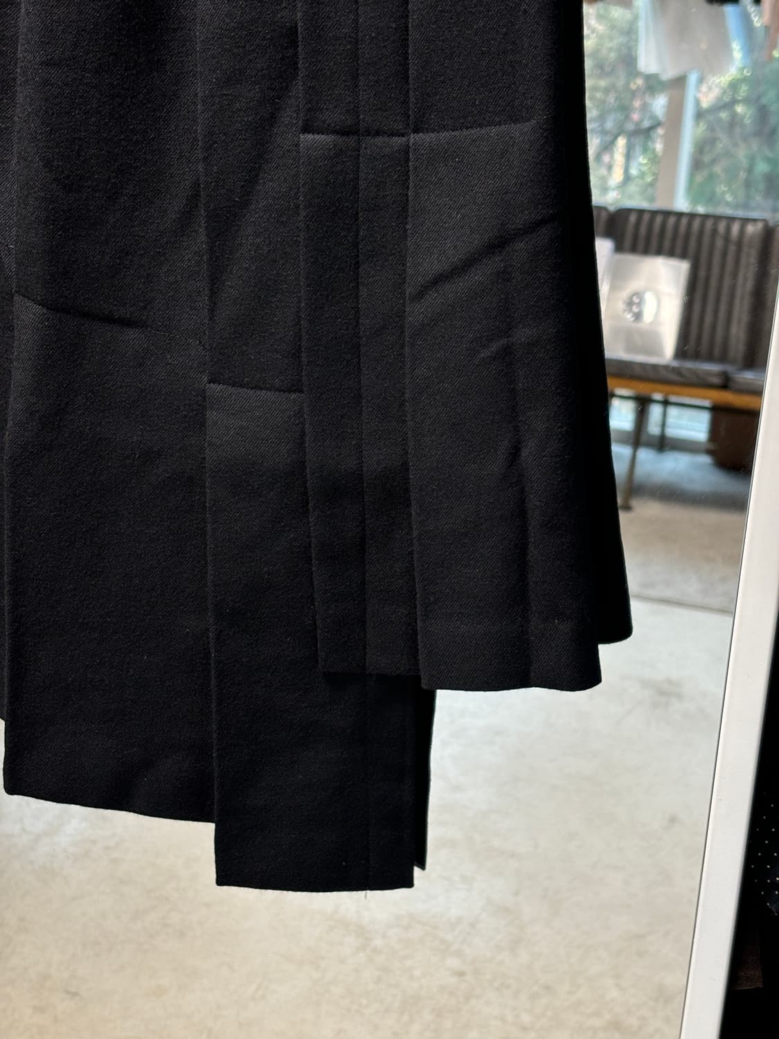 아츠로 타야마 비대칭 울 스커트 상품이미지3