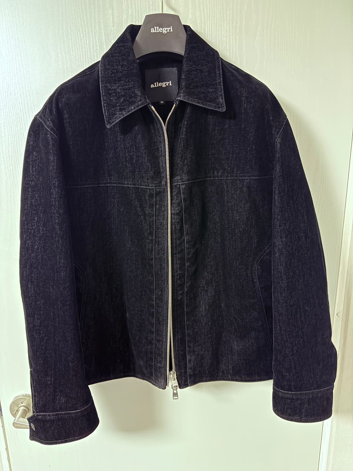 알레그리 25FW 블랙《Velour Denim》카라넥 트러커 점퍼 52 상품이미지2