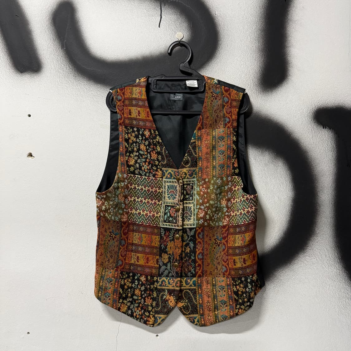 VTG 빈티지 패치워크 에스닉 자수 패턴 베스트 상품이미지1