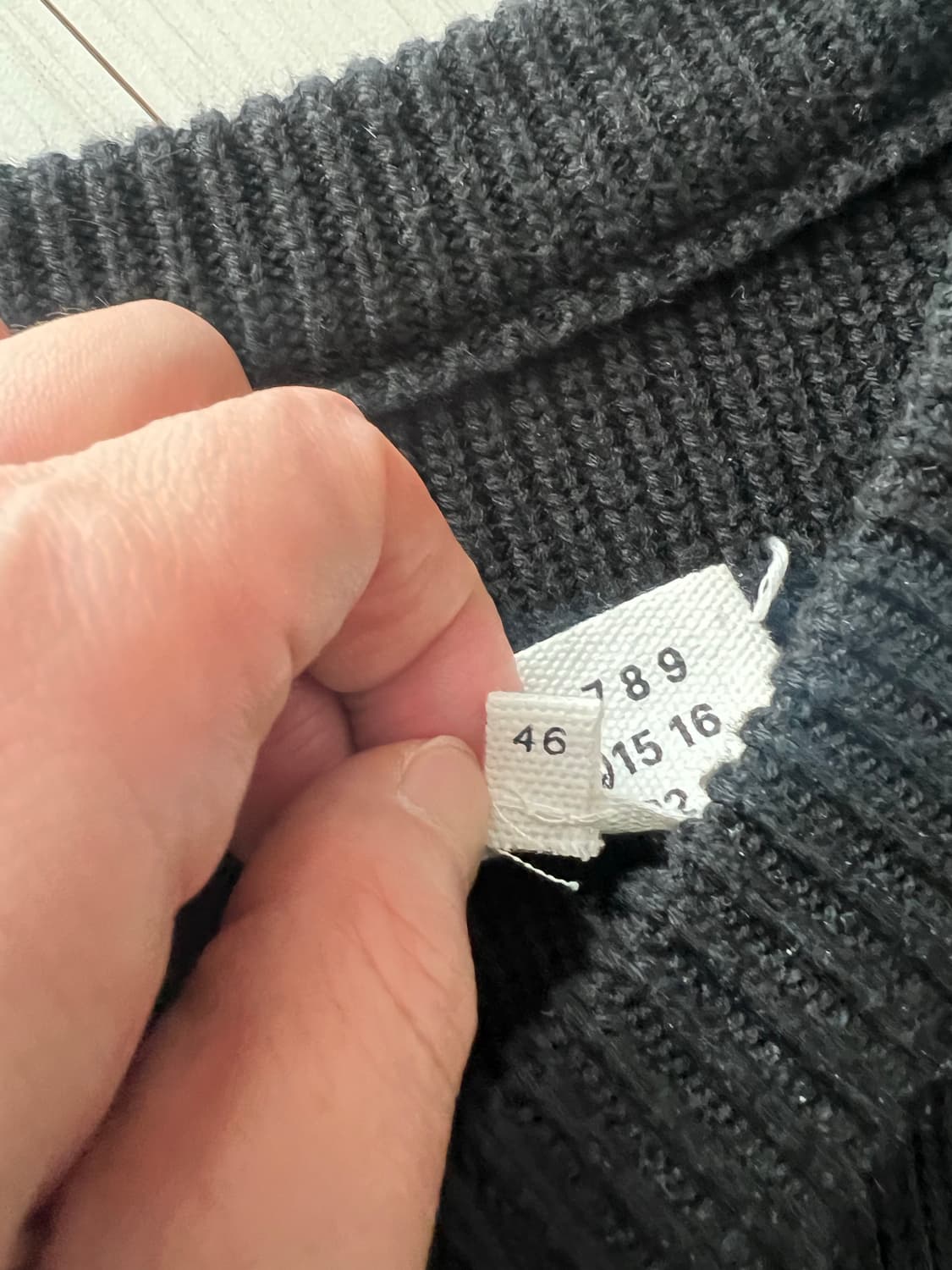 마르지엘라 스티치 골지 니트 블랙 46 상품이미지4