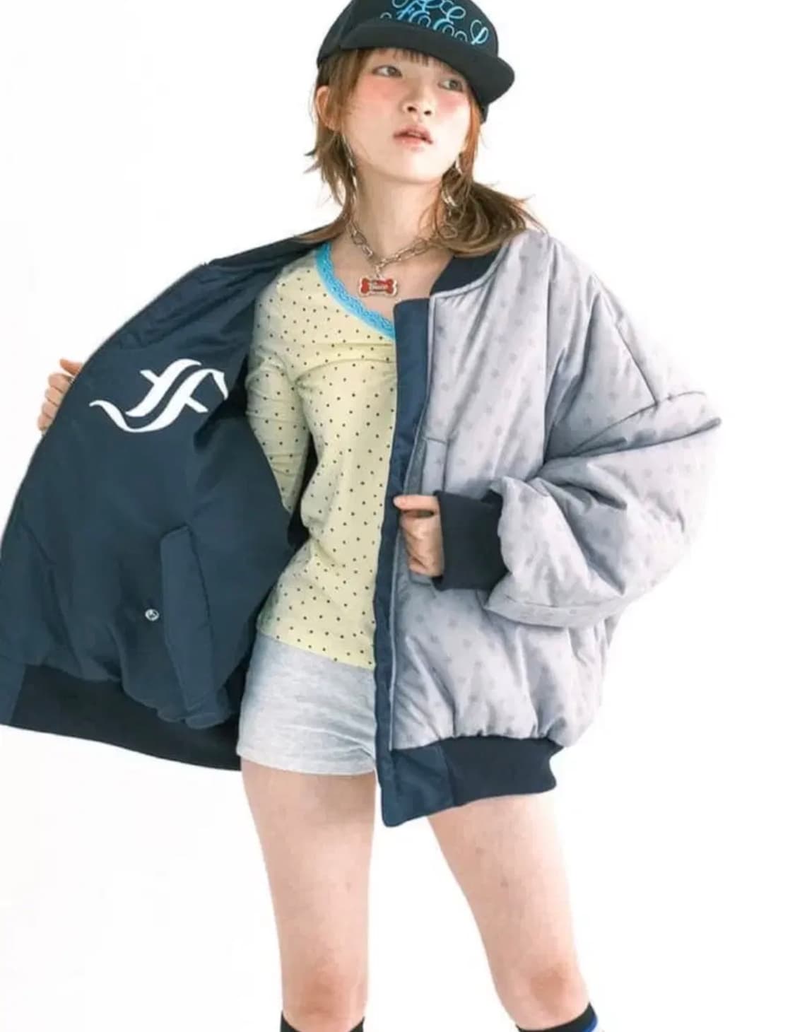 샵페어리 봄버자켓 네이비(새상품) 상품이미지2